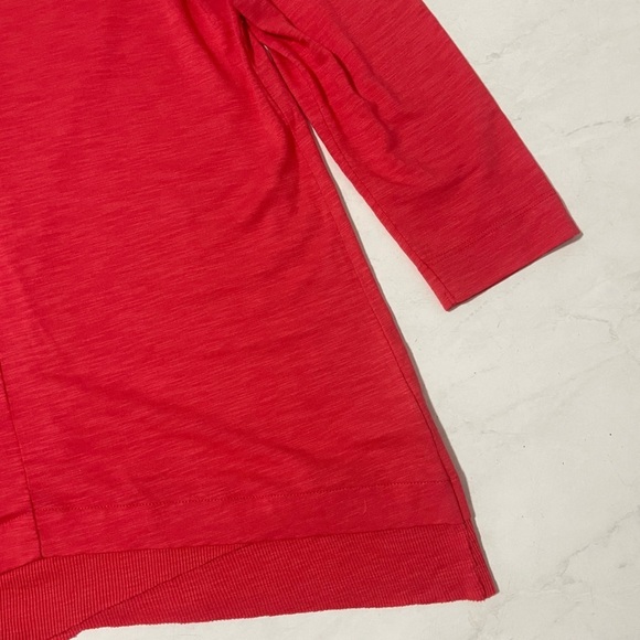 Lilla P Large Hot Pink Asymmetric Hem Tunic Top Relaxed Fit Boho Colorful Preppy - Picture 5 of 6